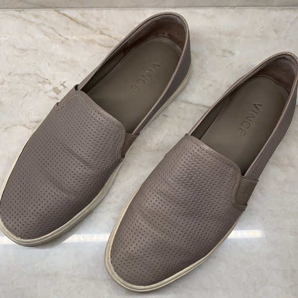 Vince Blair Perforated Leather Slip-On Sneakers - Picture 3 of 9